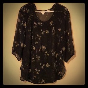 LC Lauren Conrad Floral Blouse